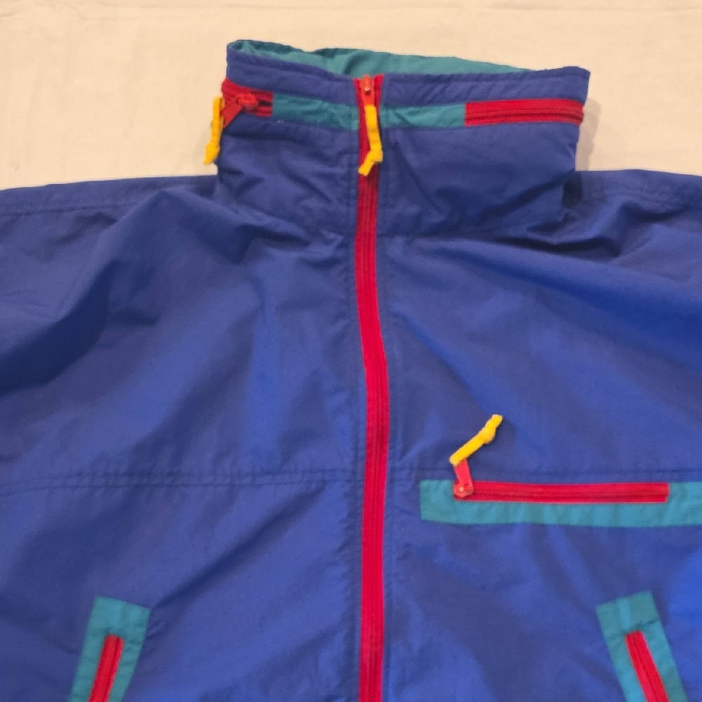 Sierra Designs Vintage Men's Hooded Jacket Windbreaker‎ Colorful 90's L